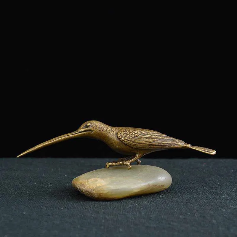 Handmade Hummingbird Shaped Tea Needle Auspicious Bird Tea Pet Household Pu Erh Tea Knife Copper Tea Ceremony Accessories ZJ215