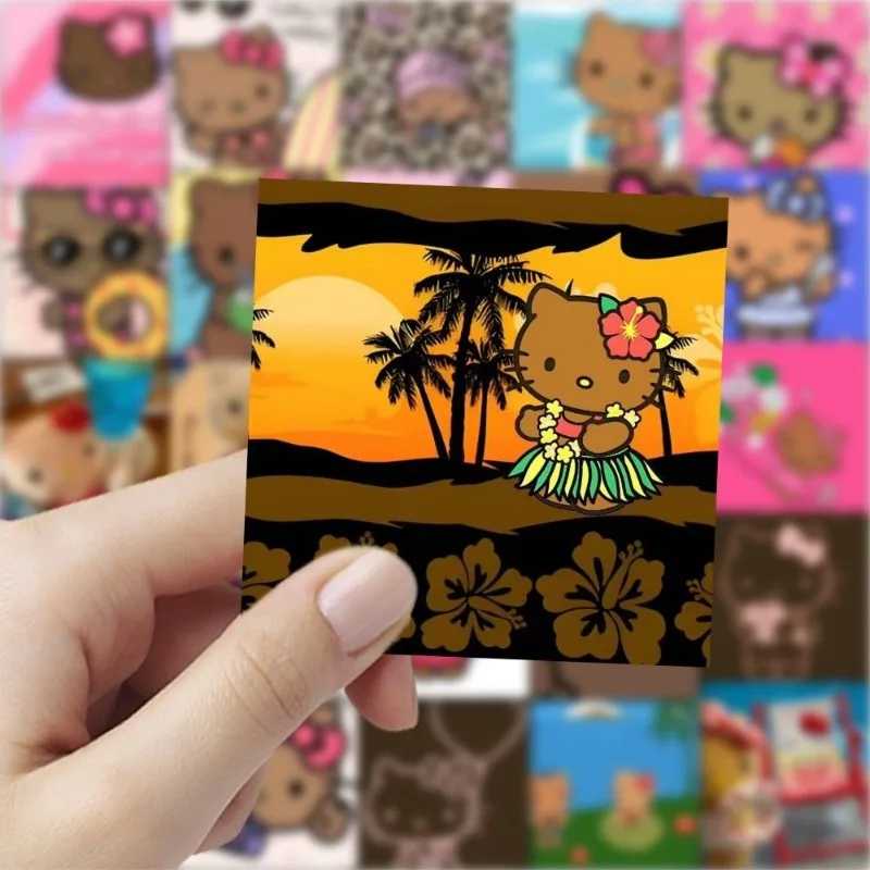 59PCS Sanrio Hello Kitty Cartoon Stickers Decoratieve mobiele telefoonhoes Bagage Computer Gitaar Decoratieve Stickers