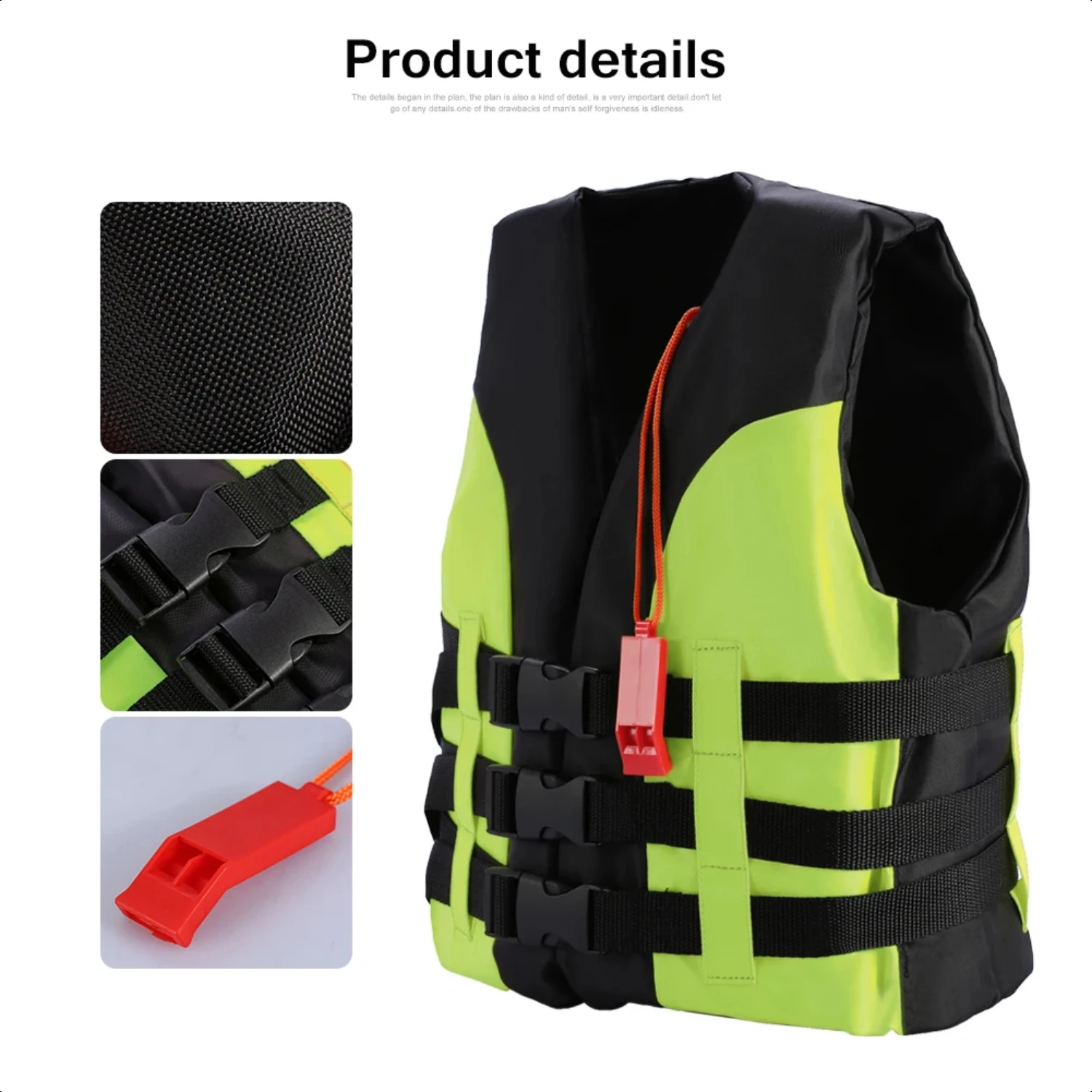 Child Swimming Life Vest Boating Drifting Water-skiing Safety Life Jacket Swimwear with Survival Whistle  2-12 Years Children