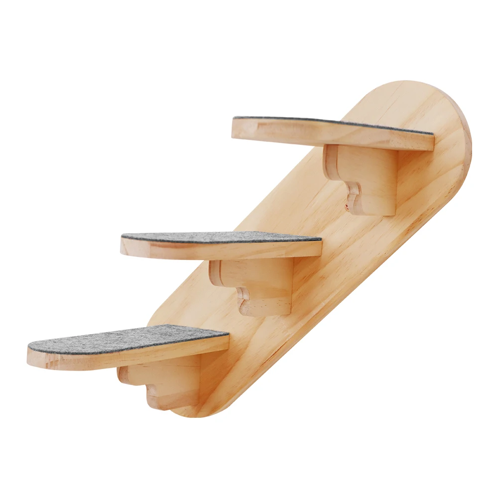 رف حائط للقطط، سلالم قطط، خطوات جدارية للقطط، دواسات سلم، أثاث قطط من الخشب الصلب على الحائط مناسب لتسلق القطط