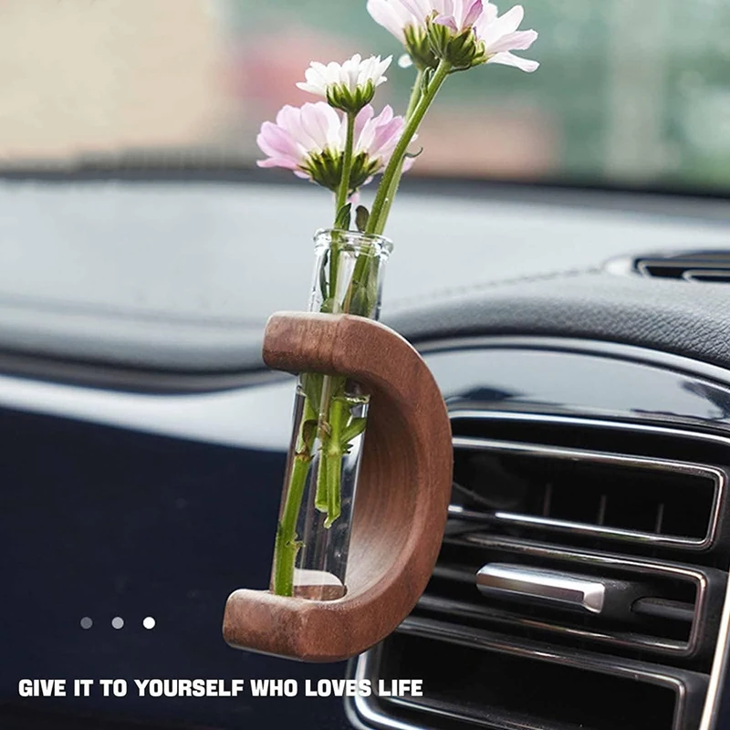 Car Vase Vent Clip, Car Vent Propagation, Mini Car Flower Vase Vent Clip, Car Flower Vase Clip Holder Glass Tube, Easy To Use A