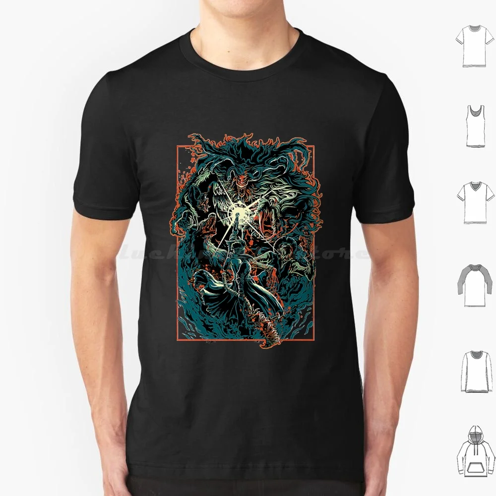 Bloodborne T Shirt Cotton Men Women DIY Print Horror Outlast Video Game Gaming Blood Monster Dark Eddie Gluskin Creepy Gamer