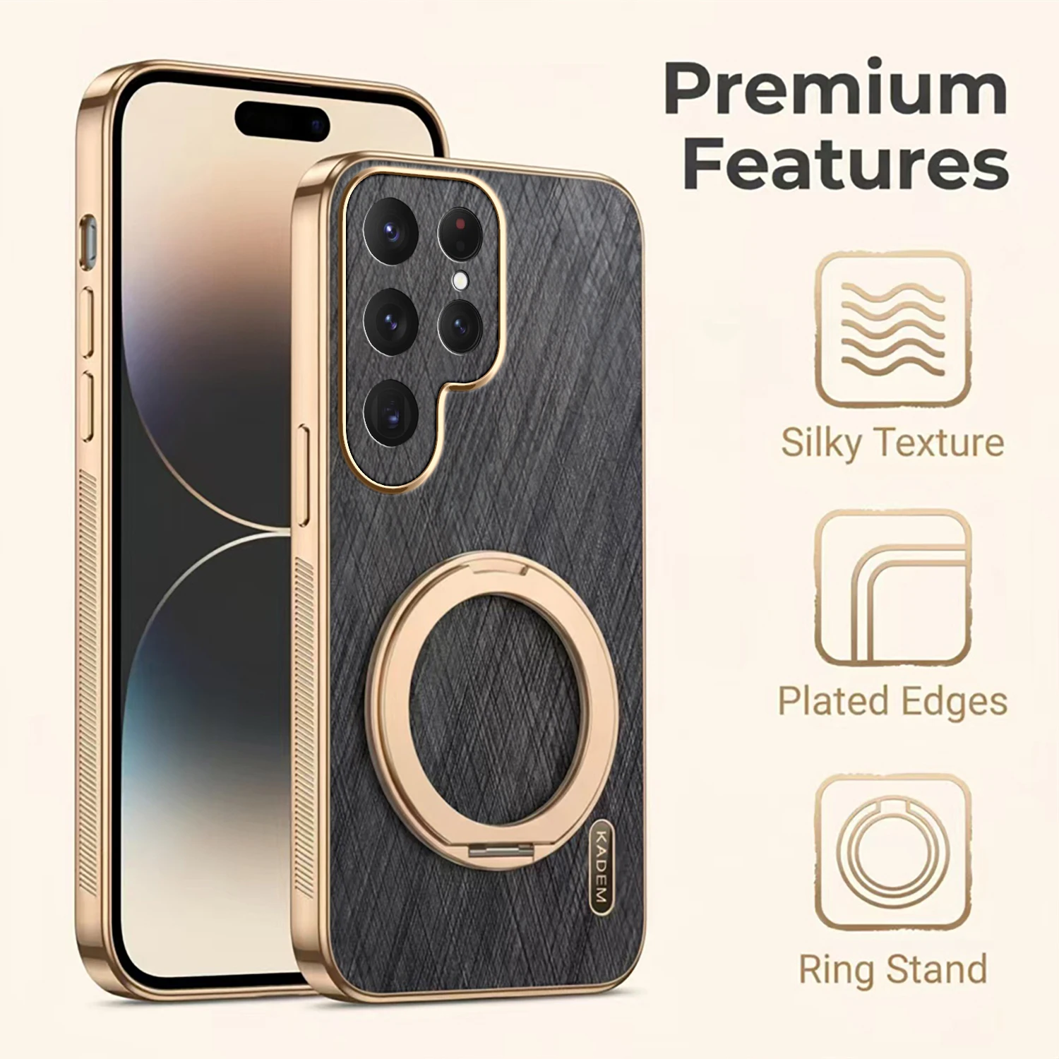 For Samsung Galaxy S21 S20 Plus S26 S23 FE S25 Edge S24 S22 Ultra Lens Protection Silicone Phone Case Holder Soft Cover Cases