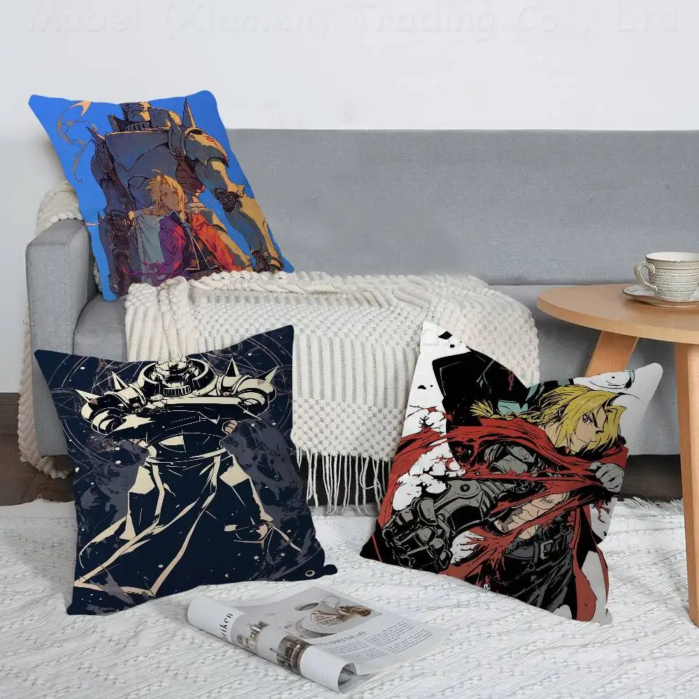 Anime Fullmetal Alchemist Pillow Cover Sofa Cushion Cover Home Room Decoration Children Gift