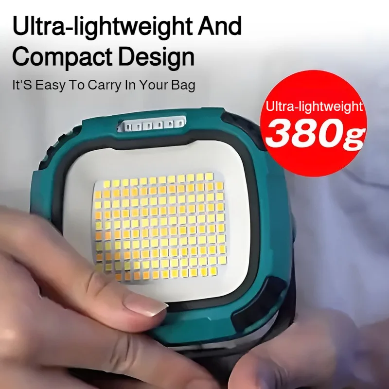 Durable Outdoor Work Light For Camping & Inspection, Rotating Head Builtin Magnet Smart MultiLight Modes Maintenance