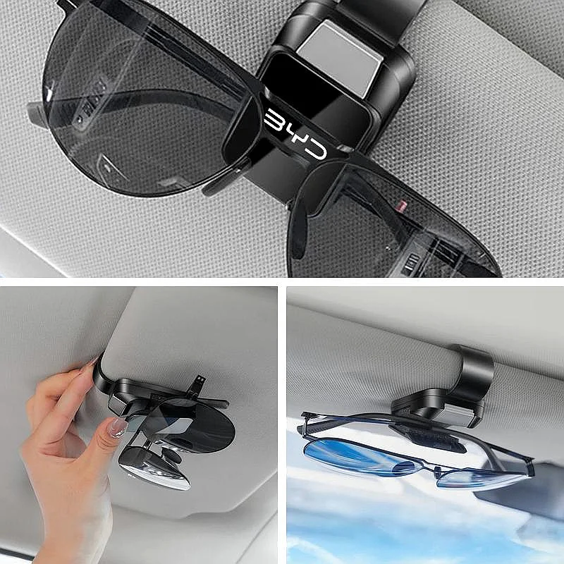 For BYD Seagull Dolphin Sealion6 7 Seal U Frigate07 Atto3 Sun Visor Eyeglass Storage Clip Auto Interior Parts