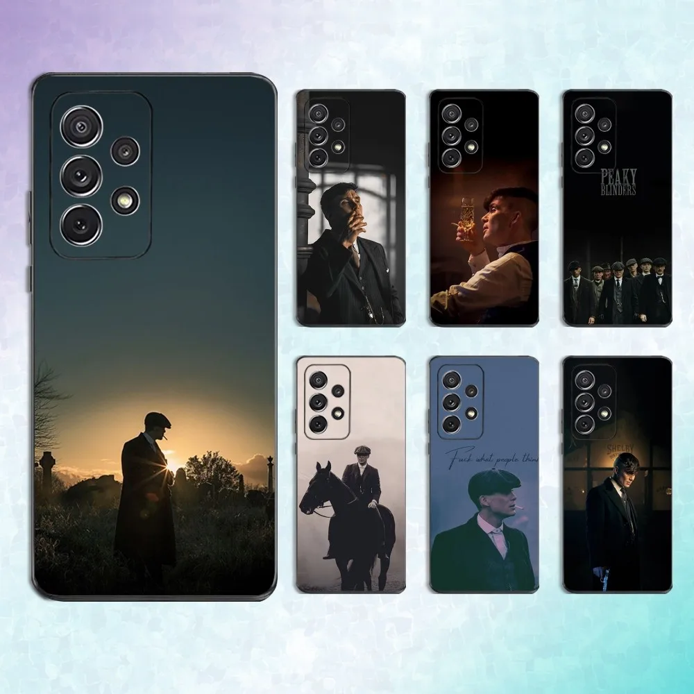 

Movie P-Peakys B-Blinders Phone Case For Samsung S25,S24,S23,S22,S21,S20,S10,Ultra,Plus,Lite,FE,Soft Silicone Black Cover