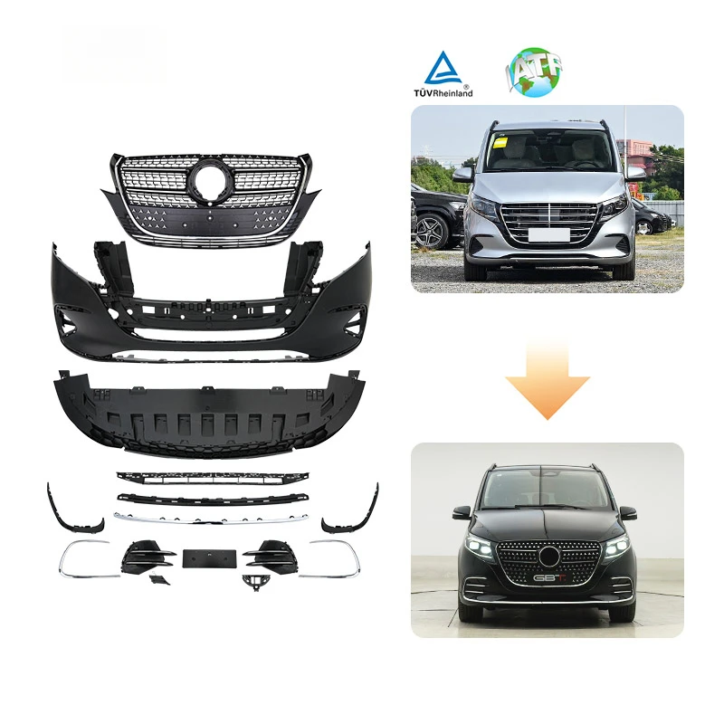 

GBT 2025 Vito W447 Exterior Upgrade Body Kit Luxury Front Bumper Grill Parts for 2016-On MB V W447 Model Convert