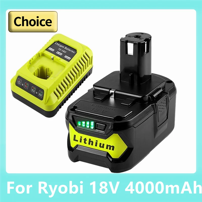 For Ryobi 18V Cordless Tool Battery RB18L25 P107 P108 P109 P102 P103 BPL-1815 4.0Ah Replacement Lithium Battery Pack