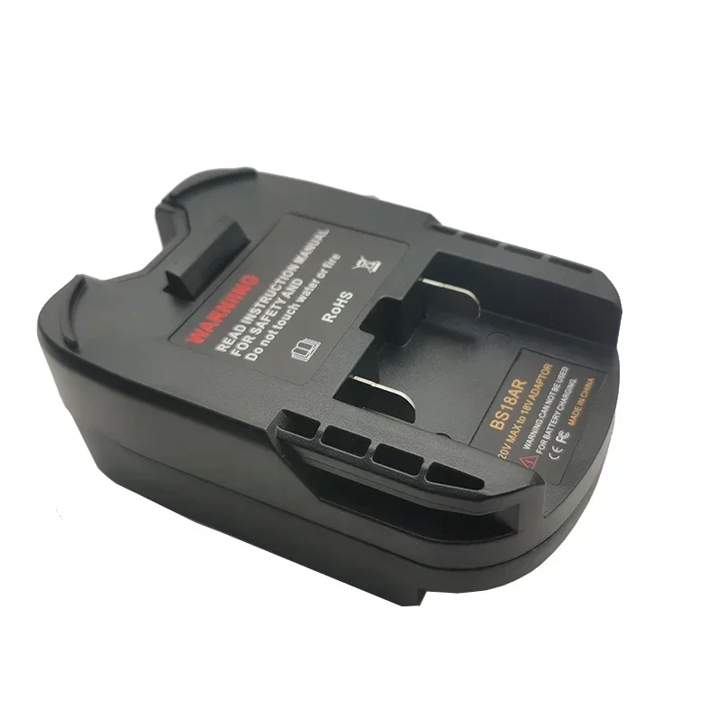 Adaptador de batería para batería de iones de litio Bosch de 18V, conversión a RIDGID para AEG, batería de iones de litio de 18V, herramientas eléctricas, taladro, convertidor BS18AR