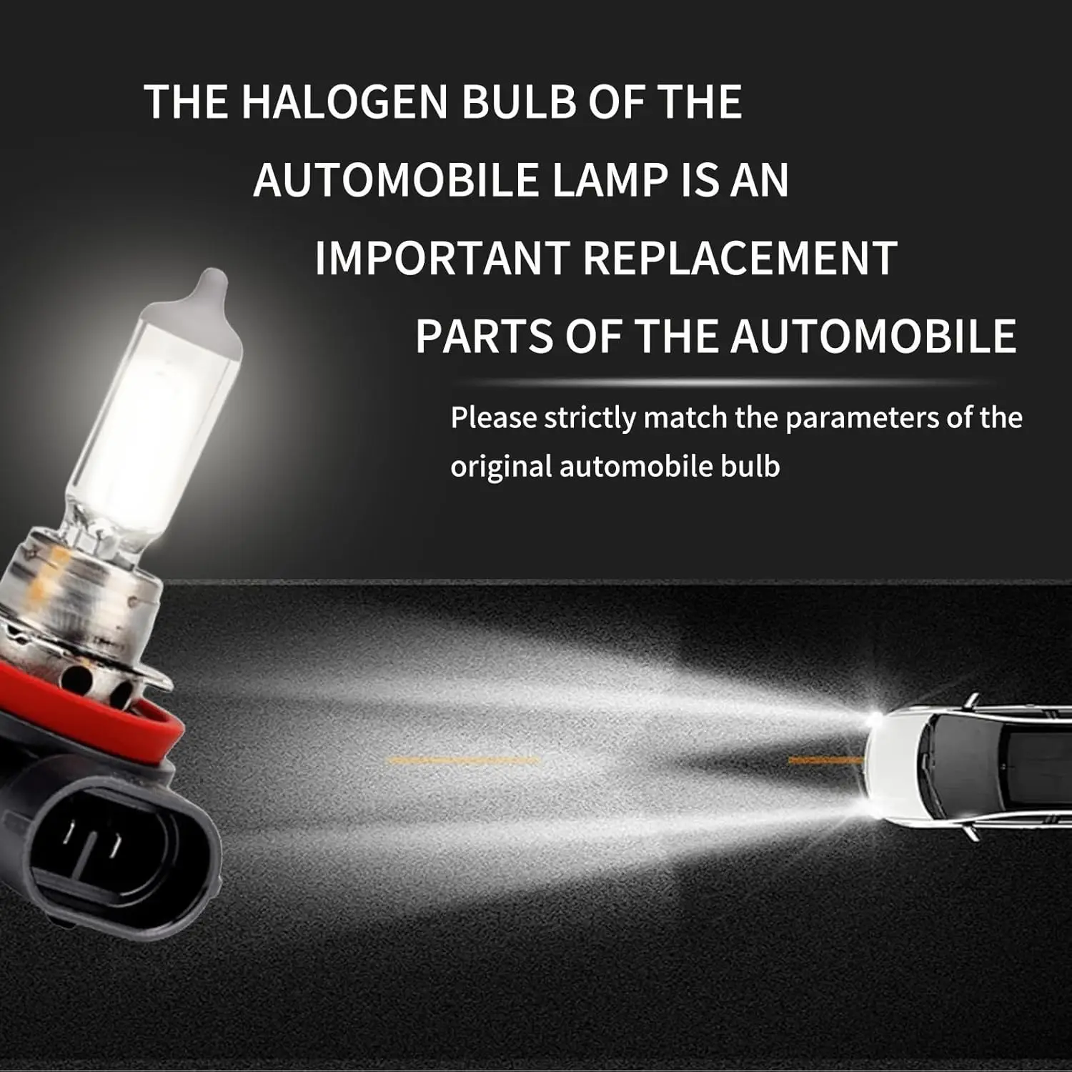 Lâmpada halógena para carro h11, 2 peças, lâmpada de quartzo 12v 55w, feixe ultrabrilhante, substituição de luz de feixe baixo/alto, lâmpada plug and play multifuncional