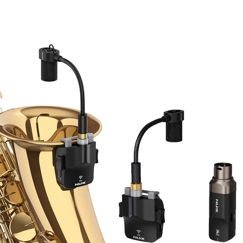 Saxophone And Wind Wireless Microphone Transmitter And Receiver System Sax Mic