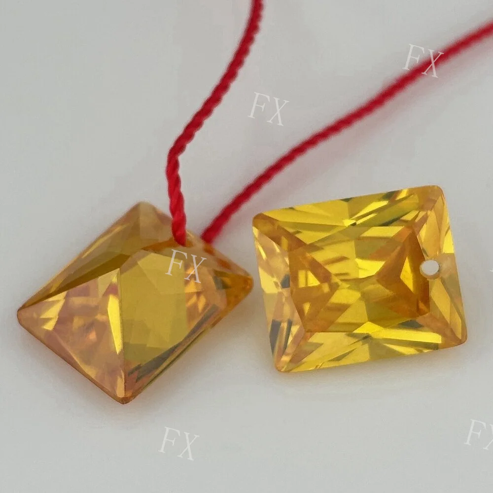 4x6~10x14mm With A Hole Rectangle multicolor Loose Cubic Zirconia Gemstone For Jewelry  Opens in a new window or tab Brand New