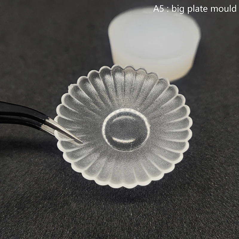 1 ชุด Dollhouse Miniature ถ้วยชาแม่พิมพ์ซิลิโคน UV EPOXY Turnover อาหารและเล่นชามแม่พิมพ์ตุ๊กตาอุปกรณ์เสริมของเล่นตกแต่งฉาก