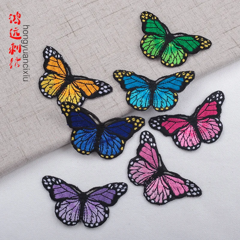 (20 packs) Butterfly Patch Decorative Patch Ironing stage accessories Embroidery Applique Embroidery Butterfly Patch