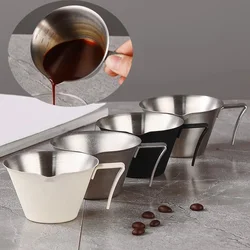 100ML Espresso Extraction Cup 304 Stainless Steel with Scale Thickened Exquisite Ounce Coffee Cup Home Kitchen Cafe Accessories