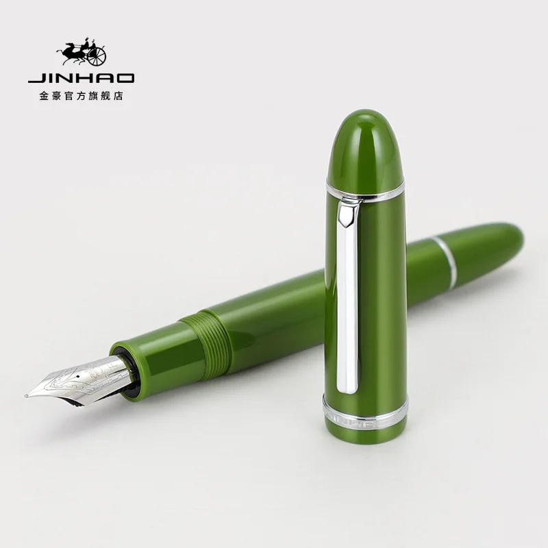 

Новая черная акриловая перьевая ручка JinHao X159 с металлическим зажимом и удлиненным тонким наконечником F 0,5 мм