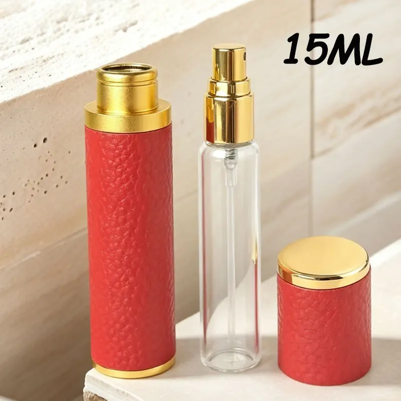 15ML Mini Refillable Leather Perfume Bottle Empty Travel Atomizer Portable Fragrance Sprayer Bottle Cosmetic Sample Container