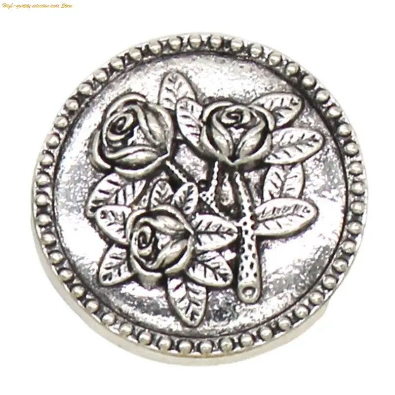 203F Vintage Flower Sweater Pin Shawl Clip for Women Dress Collar Pin Securing Brooch
