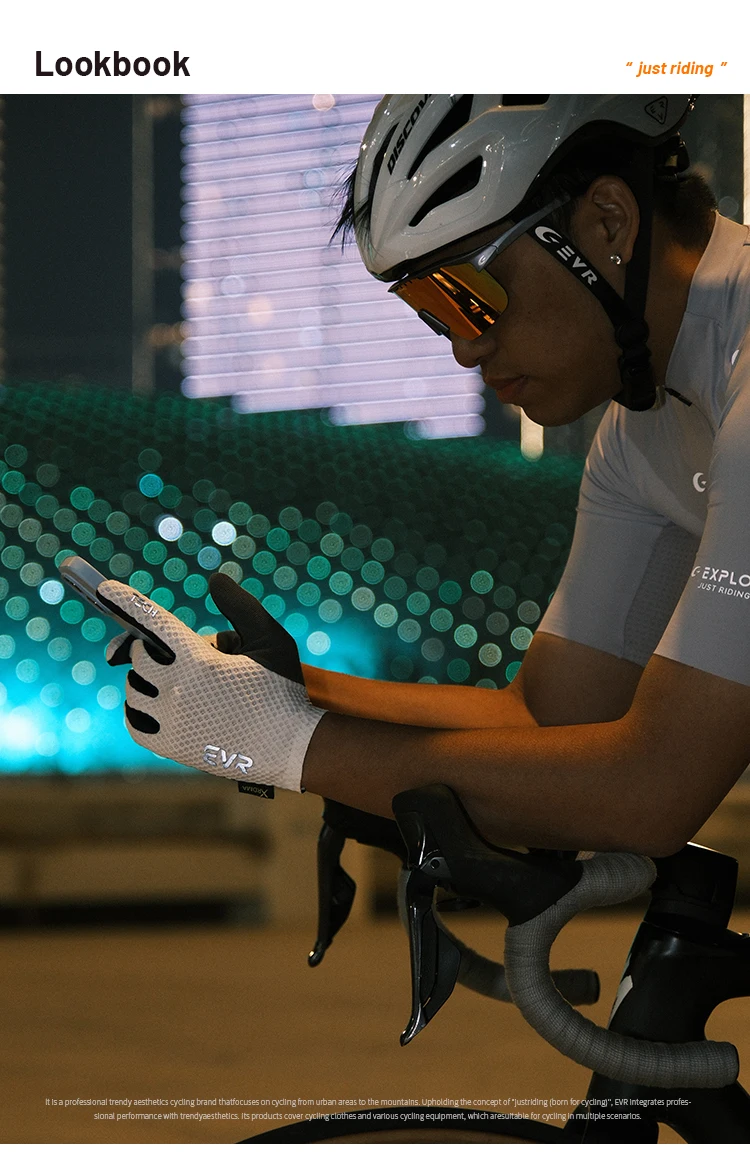 EVR Spring Herren Fahrradhandschuhe Touchscreen-fähig Atmungsaktiv Mountainbike Vollfinger-Fahrradhandschuhe Rennrad-Handschuhe – Detail 11