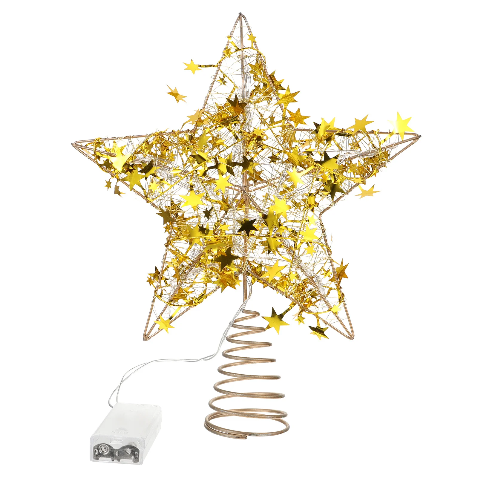 قطعة واحدة من قطعة شجرة عيد الميلاد بتصميم نجمة مضيئة، لون أنيق، ديكور شجرة عيد الميلاد المثالي لتزيين المنزل والحفلات والمهرجانات
