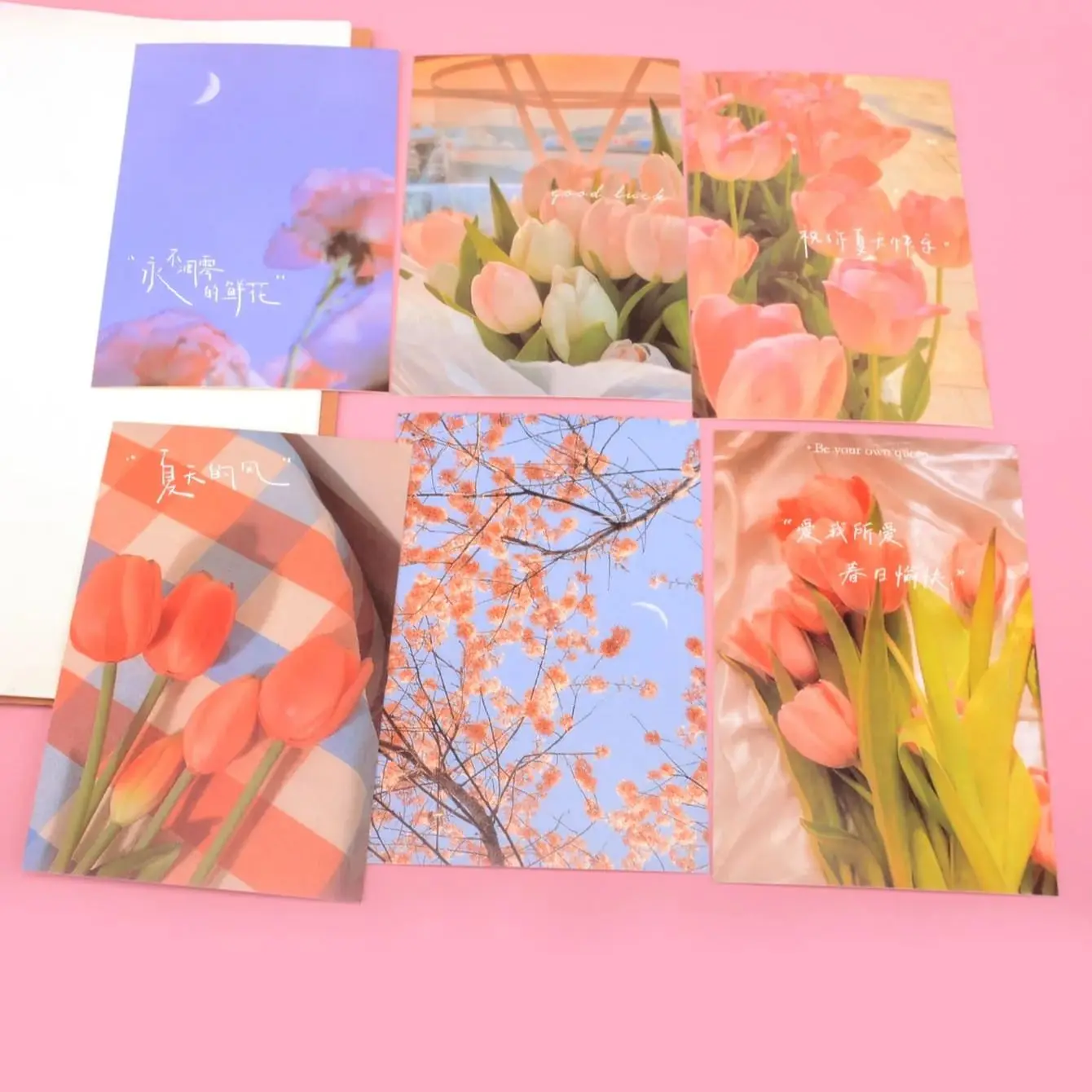 癒し系の花柄風景模様の紙、30枚/パック、家庭や学校の壁の装飾に（ステッカー付き）