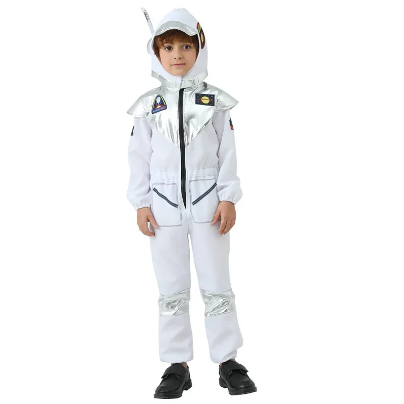 White Space Astronaut Costume for Boys and Girls, Luxury Suit Suitable for Book Week, Halloween, Carnival,