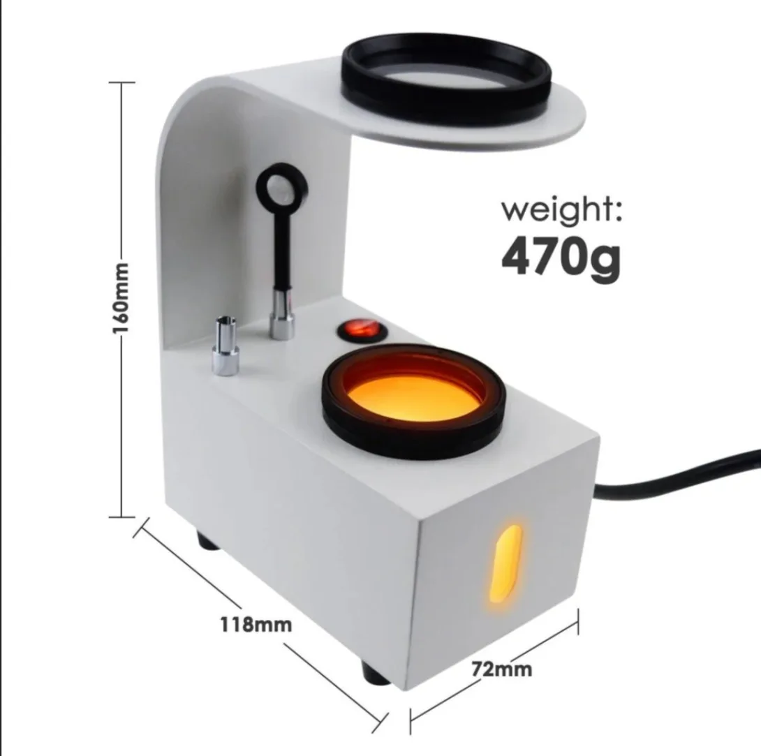Desktop Polariscope Magnifier, Gemstone Identification Tool for Crystal Polarization Test with Interference Sphere