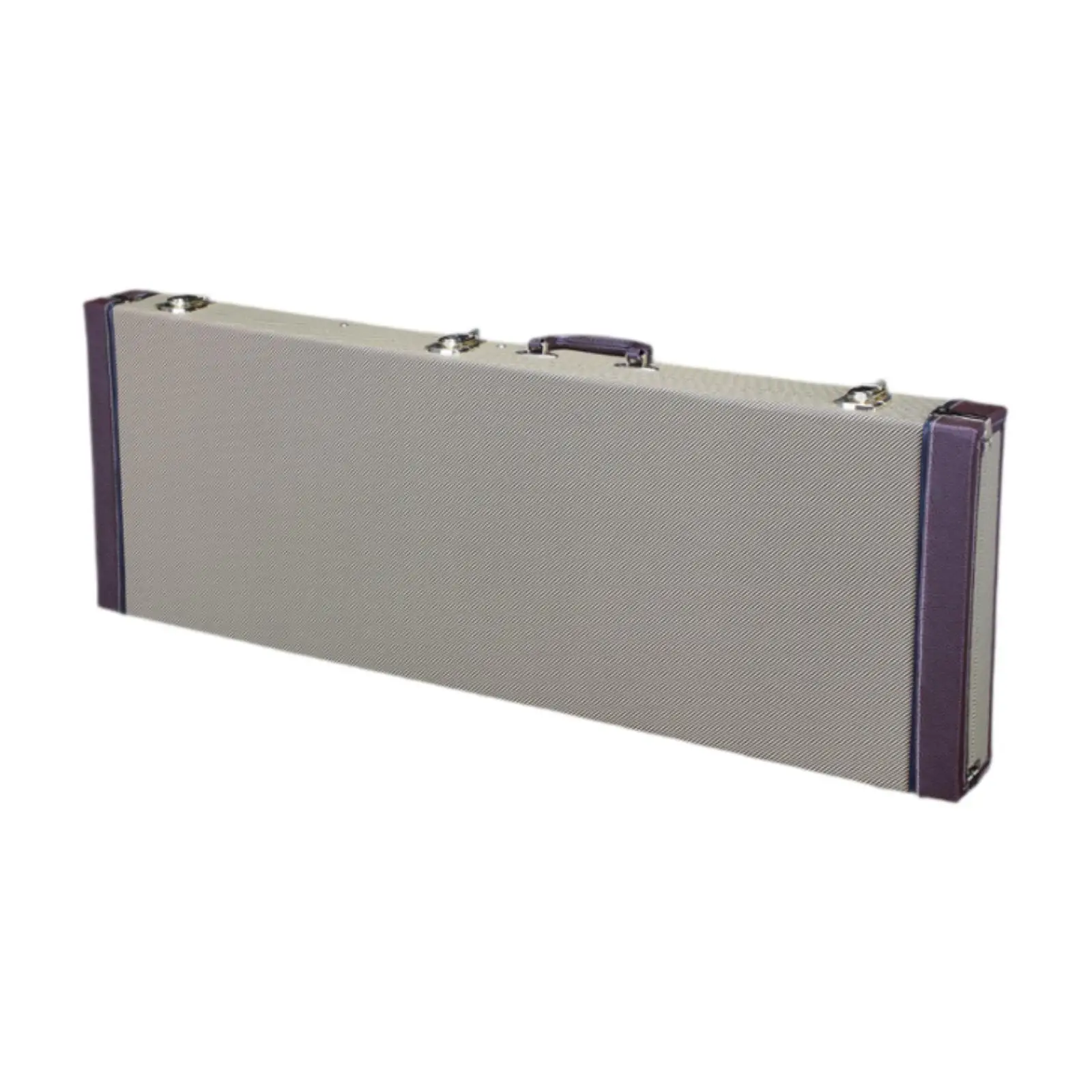 

Electric Guitar Case with Security Lock Protection Rectangle PU Leather Lockable Impact Resistant Storage Case Hard Shell
