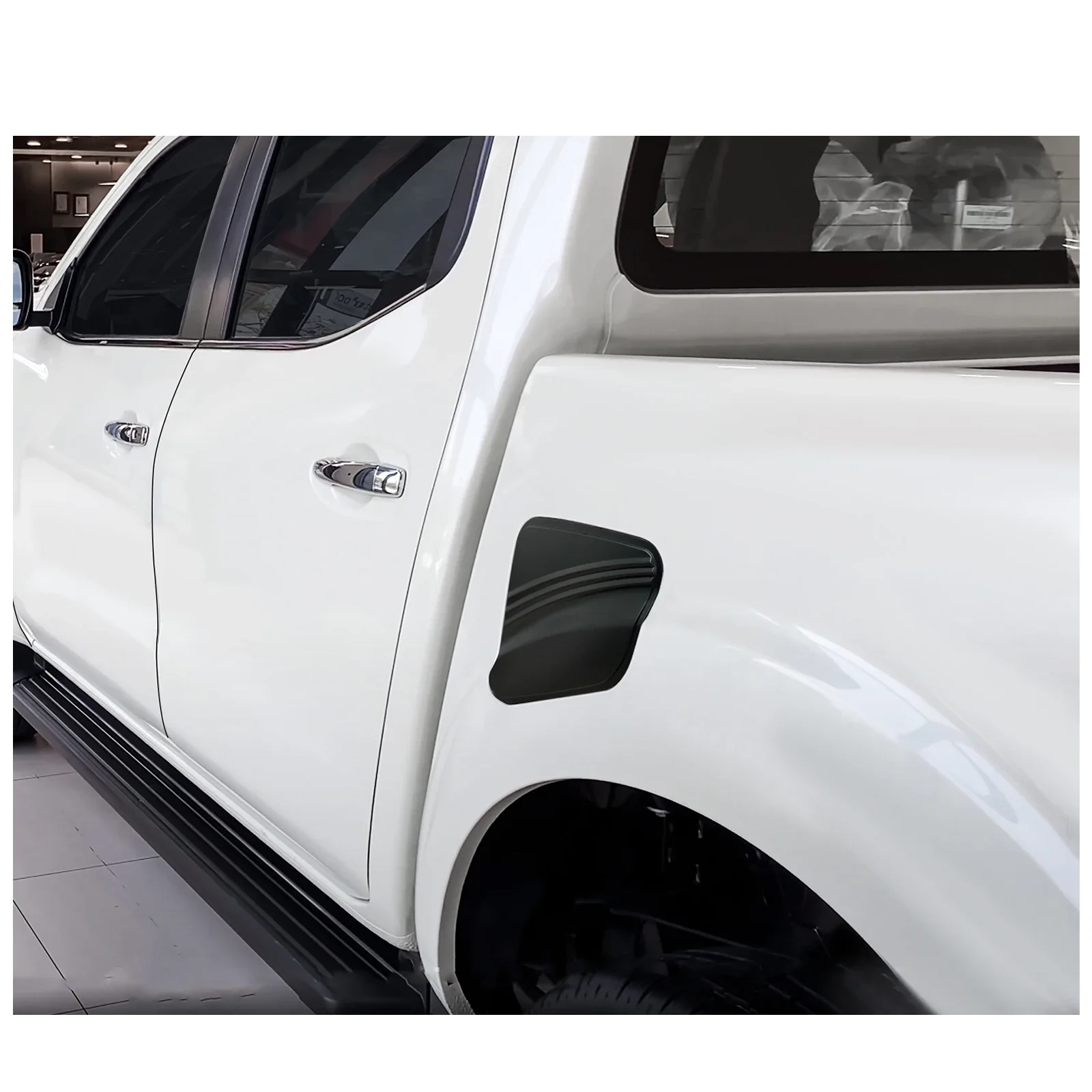 Petrol Gas Fuel Tank Door Cap Cover Trim For Nissan Navara NP300 D23 2021 2022 2023 2024