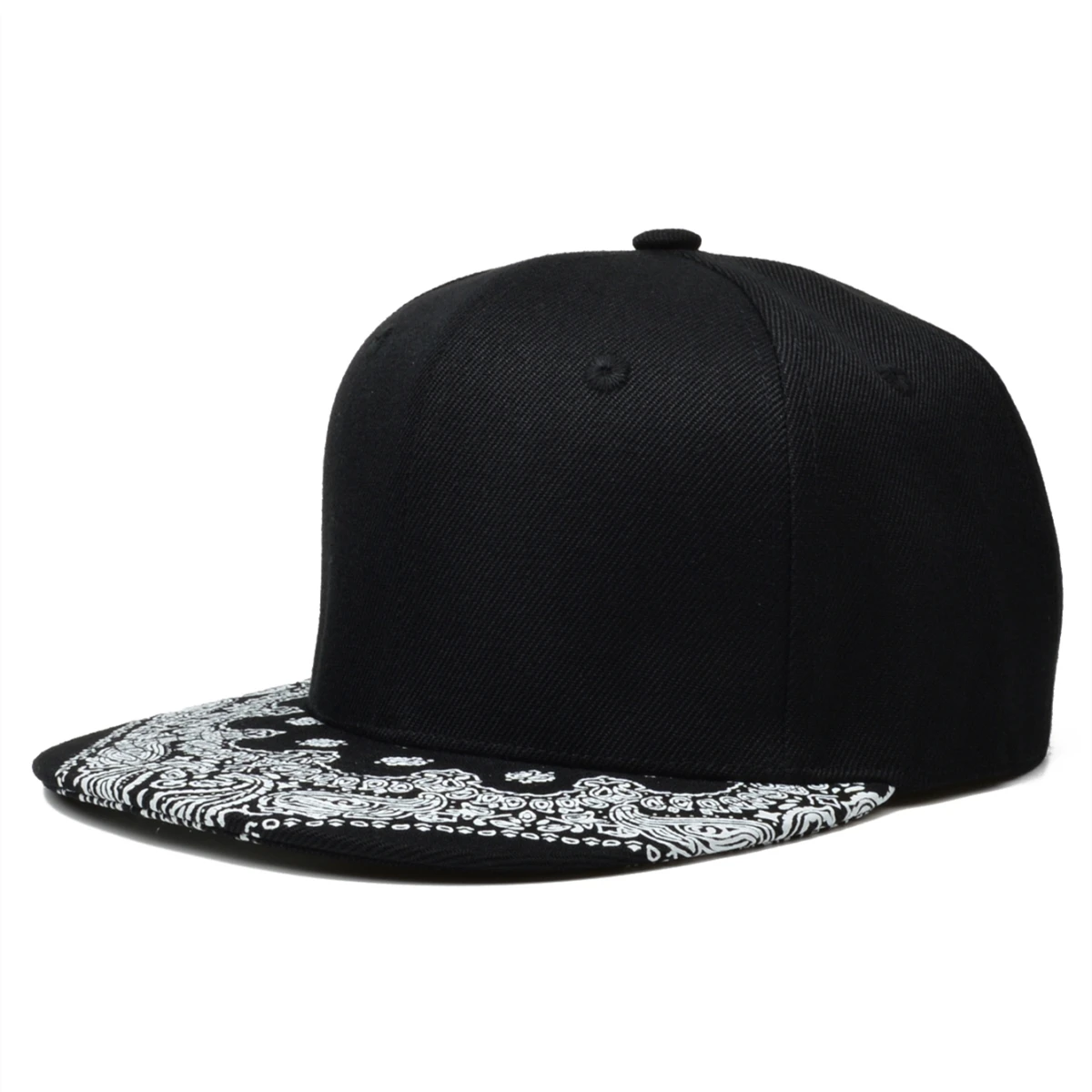 Print Black Snapbacks for Men Women Hip Hop Street Baseball Hats Sun Outdoor Snapback