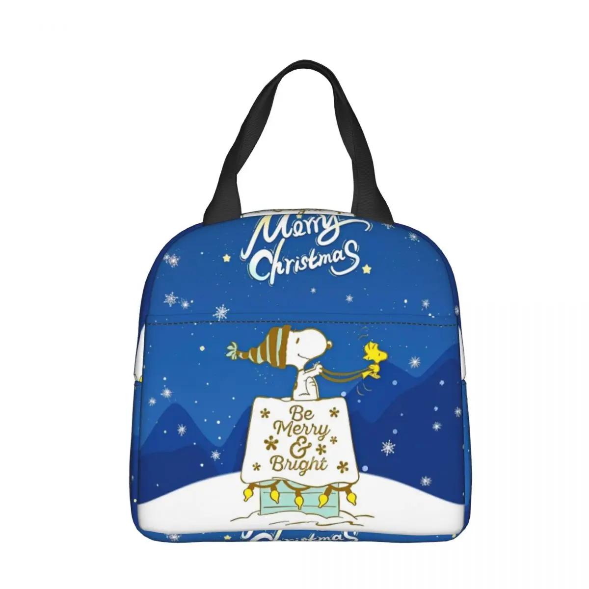 Cute Cartoon Snoopy Insulated Lunch Bags Thermal Bag Reusable High Capacity Lunch Box Tote Food Bag Office Travel