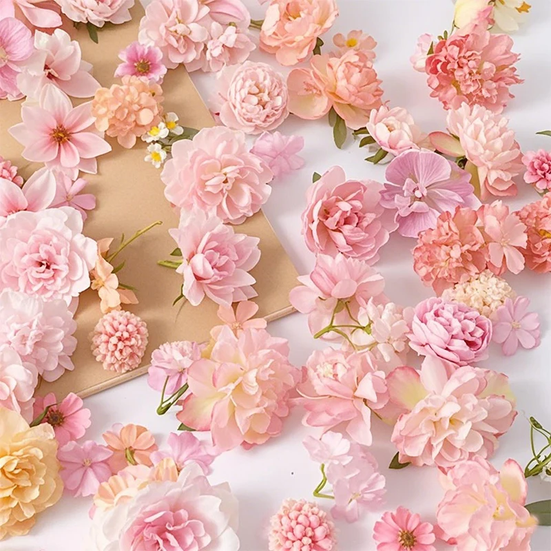 20/50 Stücke Rosa Künstliche Blume Kopf MSini Seide Künstliche Rose Gänseblümchen Blume Handwerk Liefert Hochzeit Kranz Hause Dekoration – Detail 3