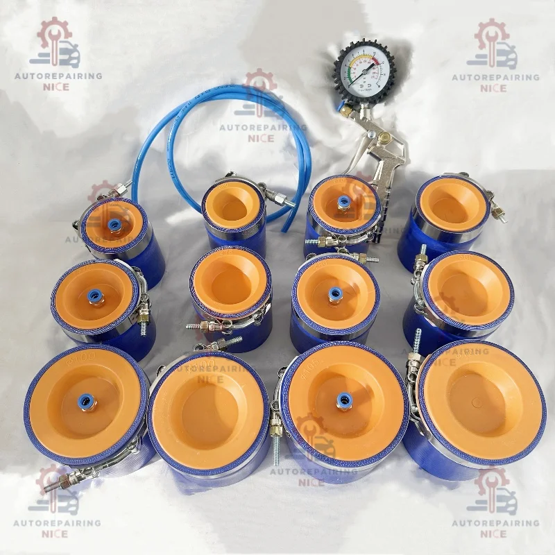 

13pcs 4/6 Cylinders Diesel Engine Supercharger Test Automotive Intercooler Sealing Detection Tool Pressurized Leaking Detector