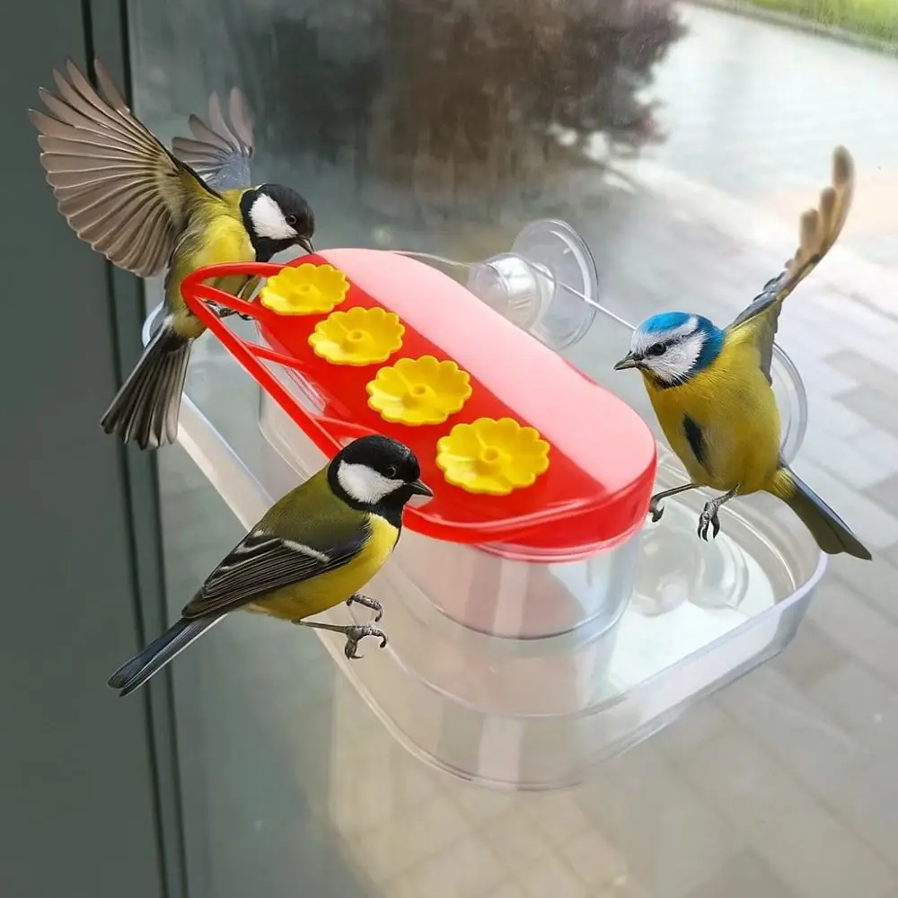 سهلة التنظيف شفط الكؤوس الطنان المغذية إعادة الملء دائم الطائر الطنان موزع مياه مرئية الطيور محطة المياه حديقة