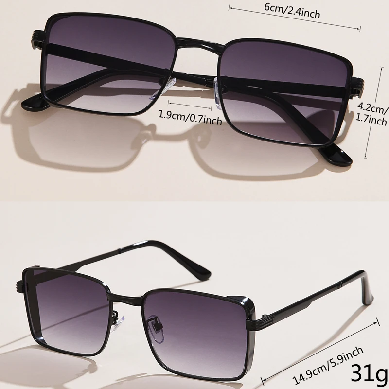 Driver Goggles Classic Square Steampunk Sunglasses Luxury Driving  Men Women Retro Rectangle Punk Metal Frame Eyewear Unisex