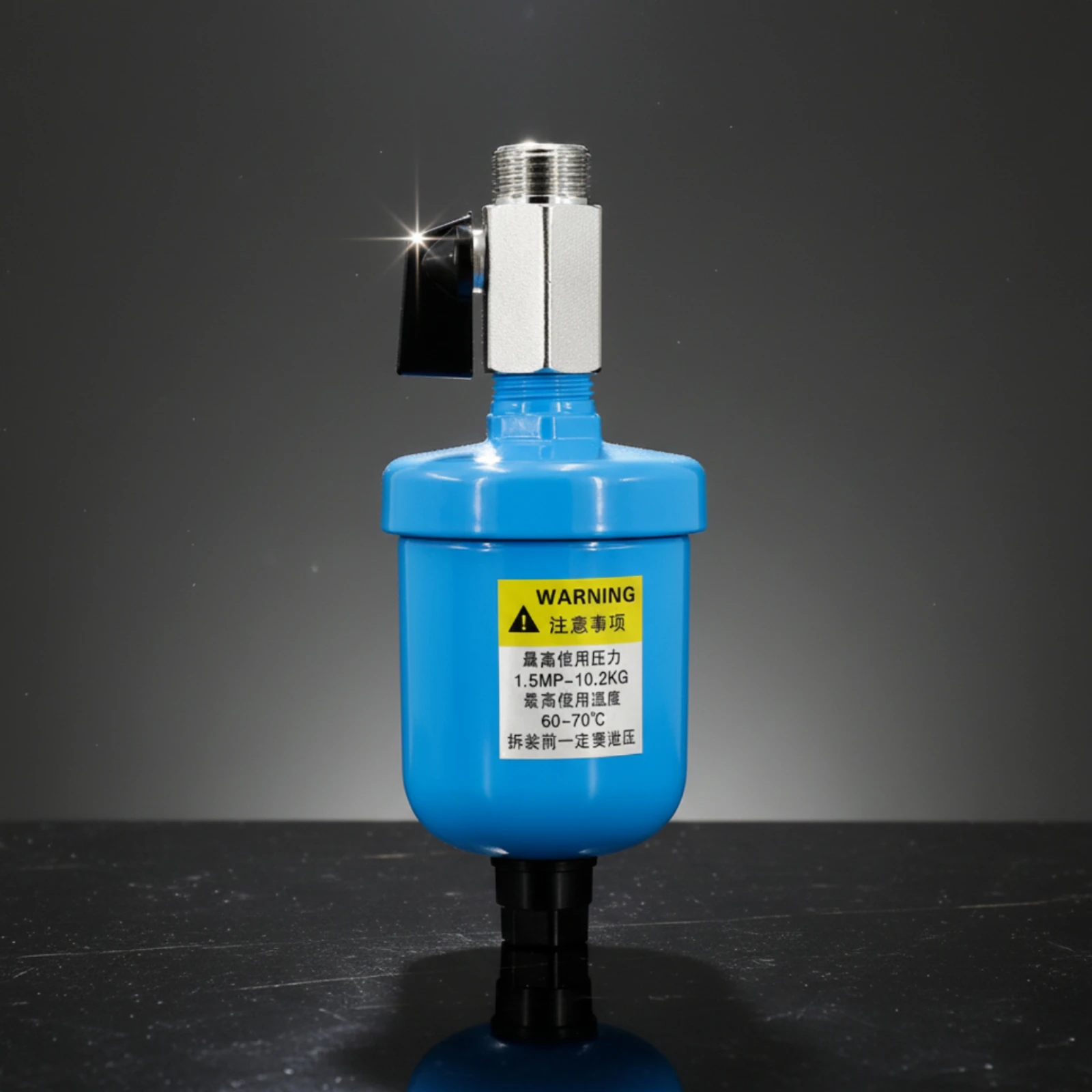 Vanne de purge automatique compacte pneumatique à profil bas pour techniciens
