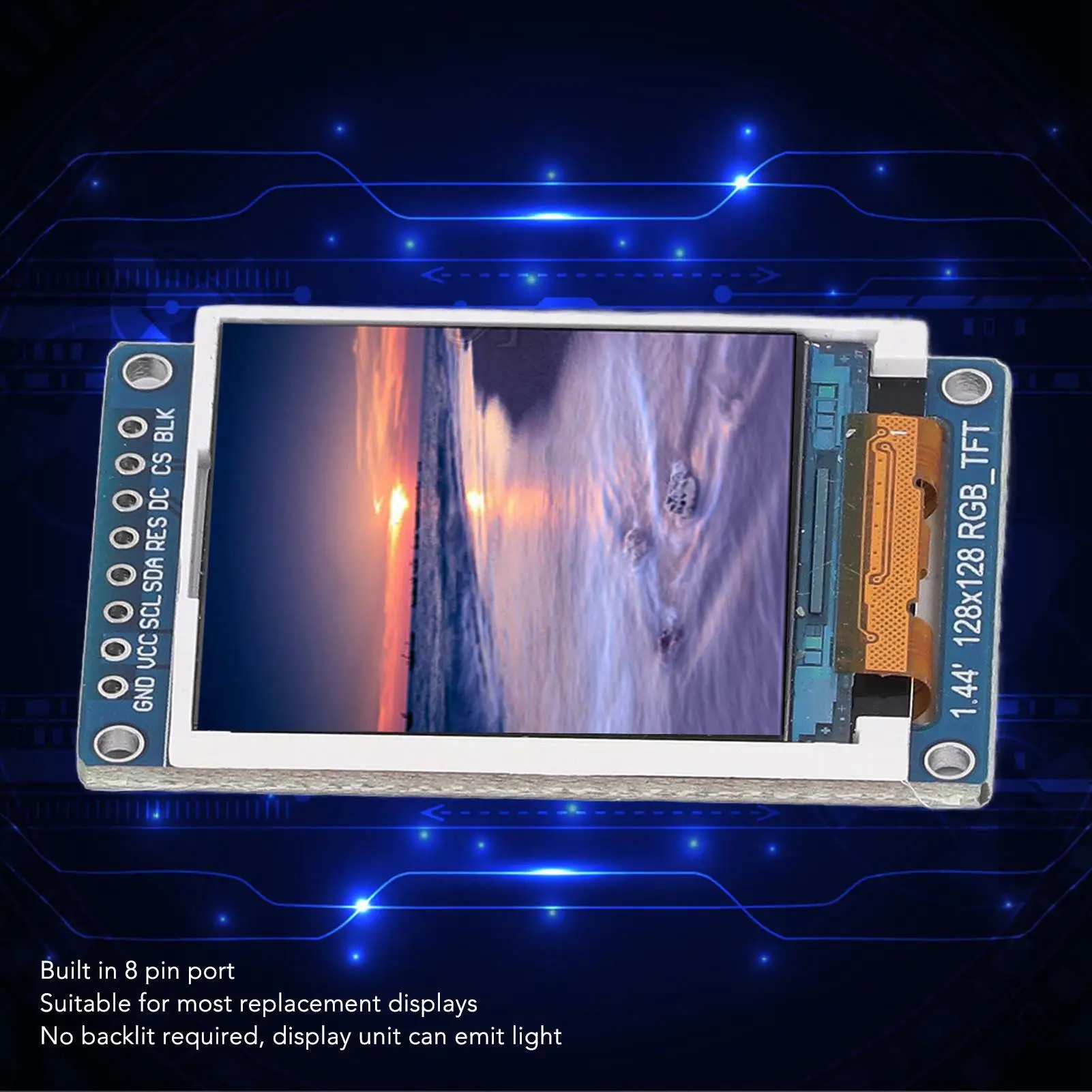 1.44'' TFT LCD Display Module ST7735 IPS Screen 128x128 HD Wide Viewing Angle Monitor