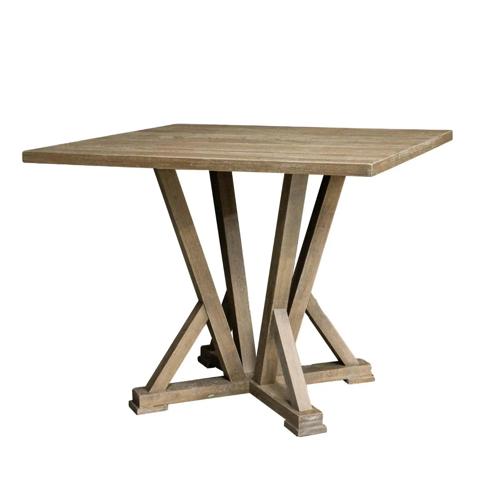 Versatile 45inch Rustic Counter Table - Solid Wood, Antique Finish, Spacious