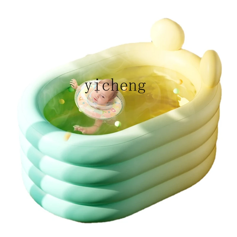 YY Household Baby Swimming Pool Foldable Thickened Children's Swimming Bucket Inflatable Game Swimming Pool