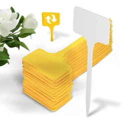 N306 T-Shaped Plant Labels 14.7x5.5cm Waterproof Garden Tags Durable Writable PP Plant Markers Indoor Outdoor Use Flower Pots