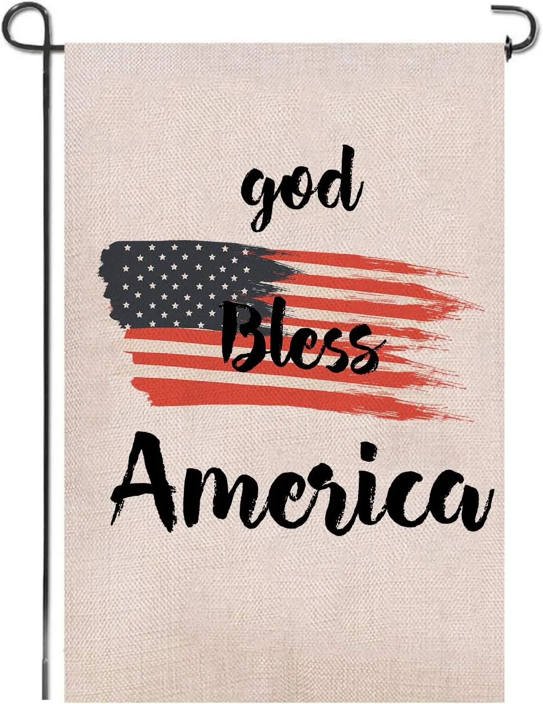 God Bless America Independence Day July 4th Garden Flag USA Vertical Double Sided Burlap Banner House Flag for Home Outdoor  yyi