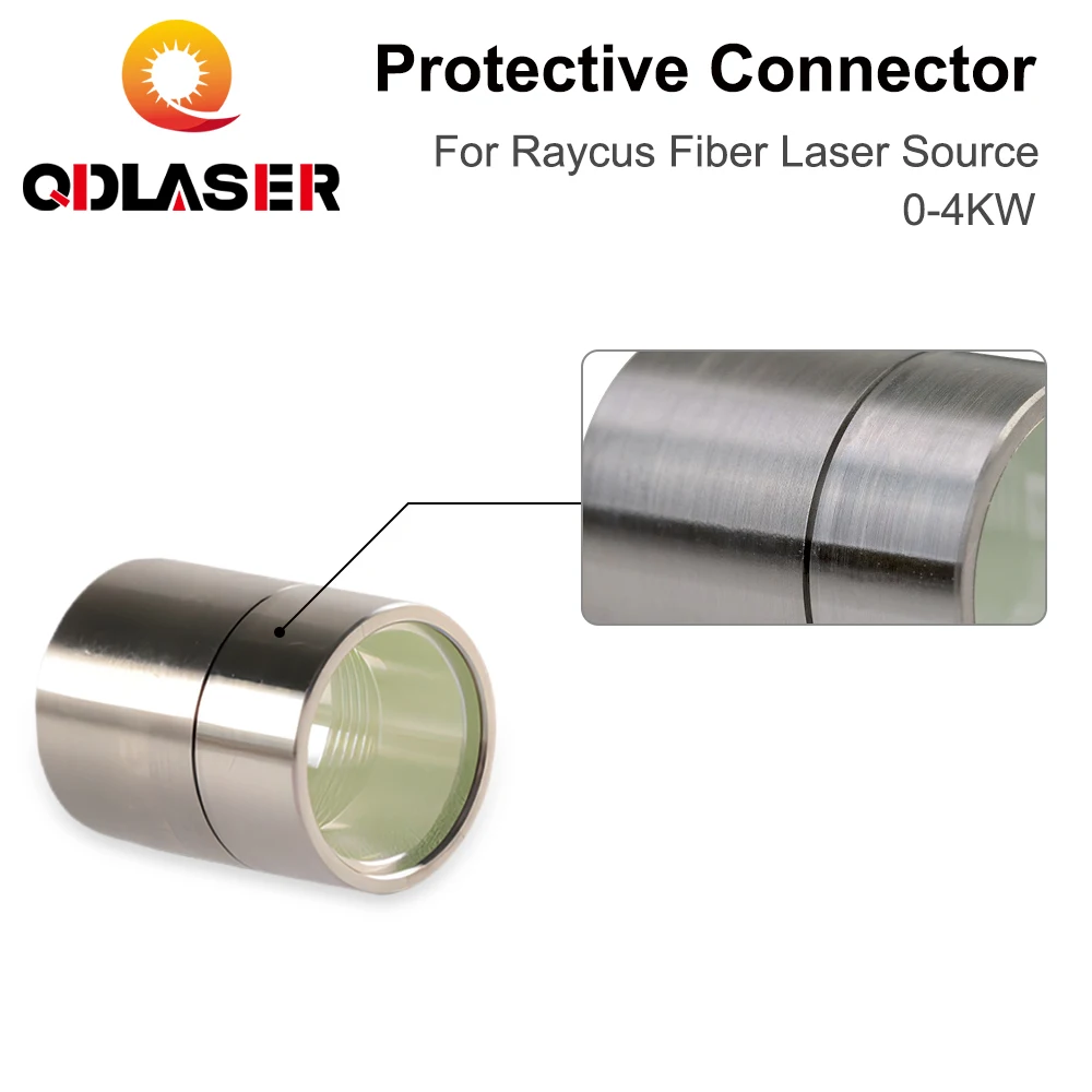 QDLASER Raycus Protective Connector 0-4KW Output Connector Protective Lens Group QBH  for Fiber Laser Source Fiber Laser Cutting