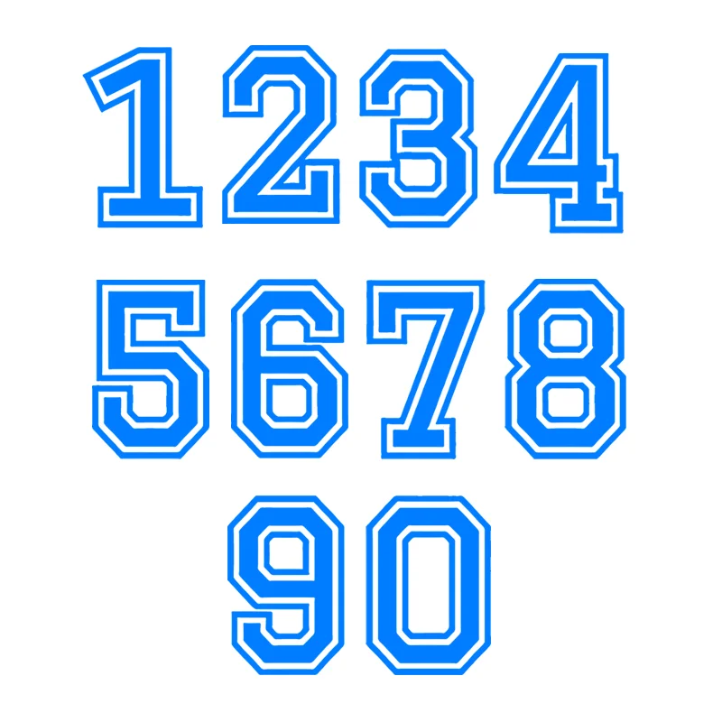 Customized numbers for jerseys Athletic Wear Iron on patches heat transfer vinyl DIY Sewing Decoration