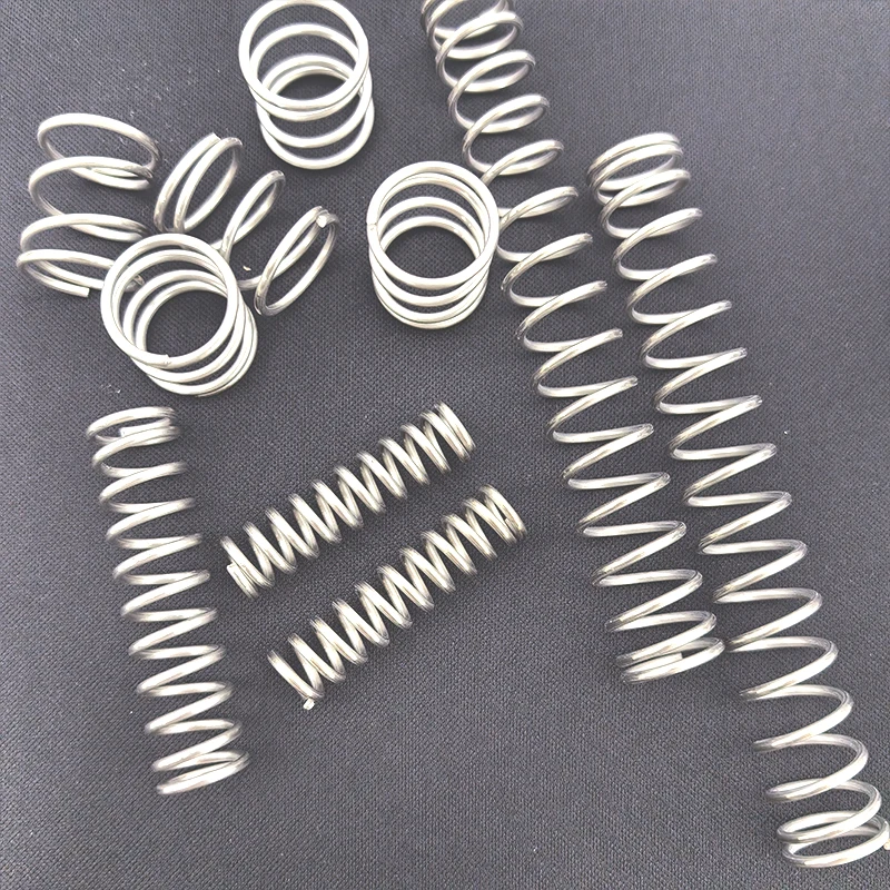 304 Stainless Steel 10Pcs Wire diameter 1.2mm Strong Pressure Compression Spring Shock Absorption Return Spring Customizable