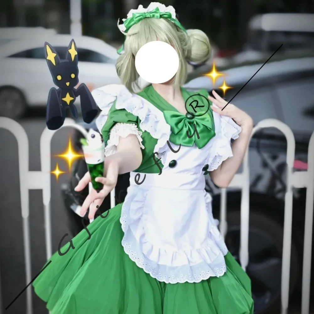 Gushing Over Magical Girls Matina Kii Cosplay Costume Short Sleeve Maid Dress Full Set Women Halloween Comic Con Anime Outfit
