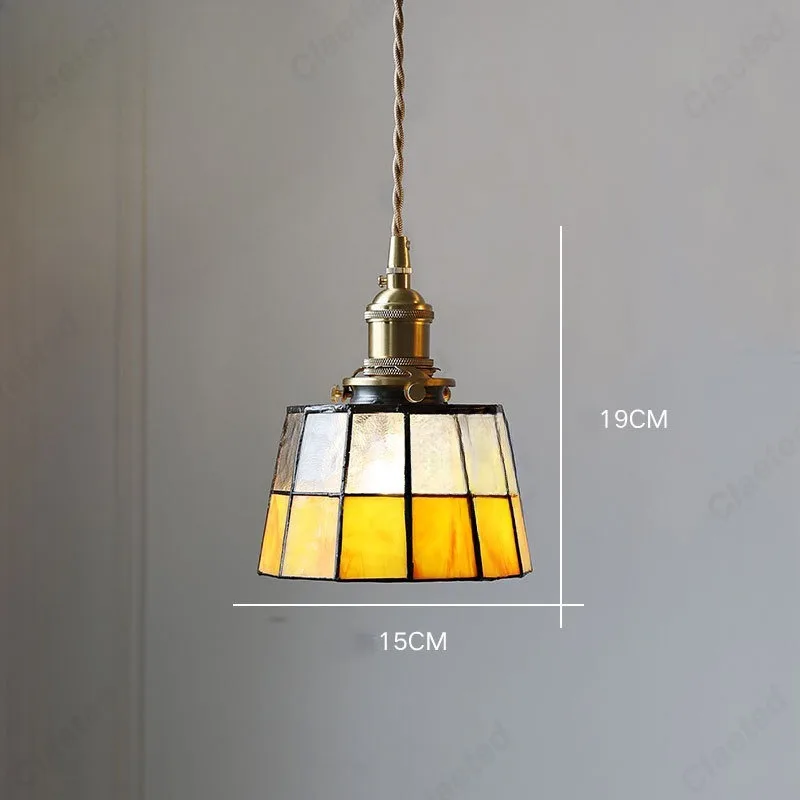 Vintage Creative LED Colored Glass E27Pendant Light for Bedroom Bedlight Dining Room Bar Atmosphere Decoration Lighting Fixtures