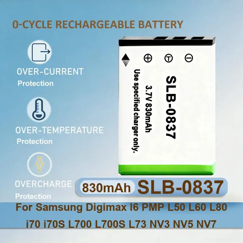 Battery For Samsung Digimax I6 PMP L50 L60 L80 i70 i70S L700 L700S L73 NV3 NV5 NV7 EX2F WB150F WB250F WB350F WB750 WB800F WB500