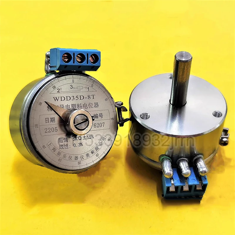 

1pcs WDD35D-8T With Pointer And Wiring Terminal 0.3% Precision Conductive Plastic Potentiometer 5K Needs To Be Customized