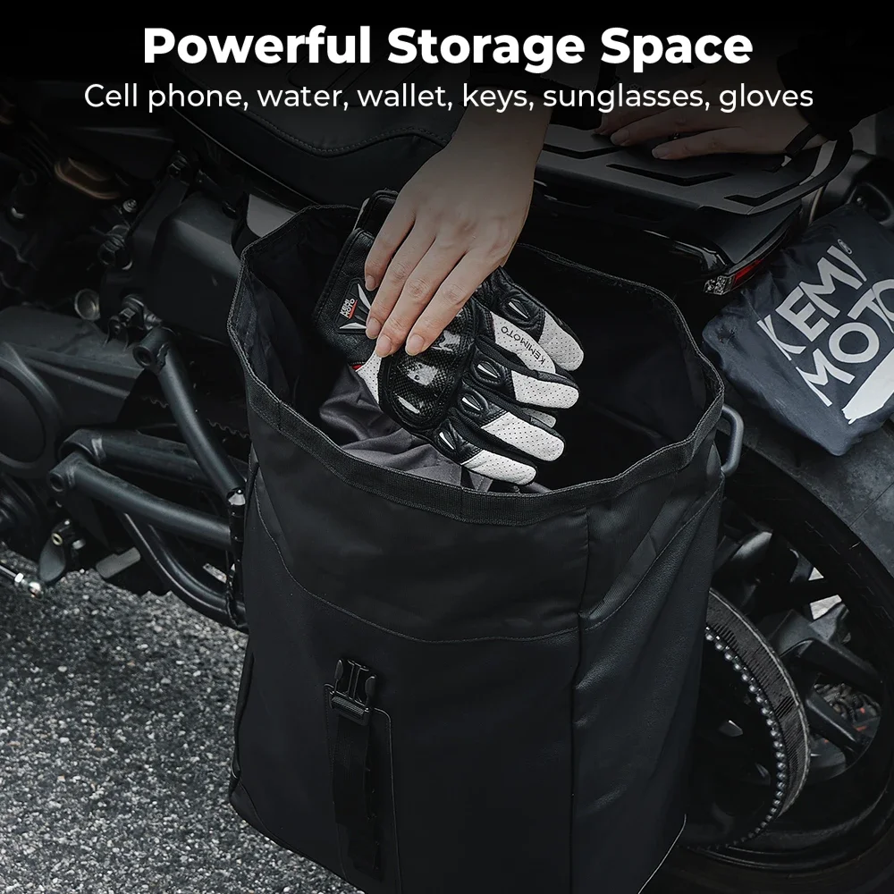 KEMIMOTO Motorcycle Side Bag with Bracket Left Side Solo Bags Travel Luggage Storage Saddle Bag for Sportster S RH1250 202-2023